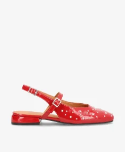 ADVANCE P - Rød lak læder - Slingback Dame
