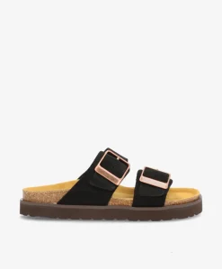 ALEXIA S - Sort ruskind - Sandal Dame