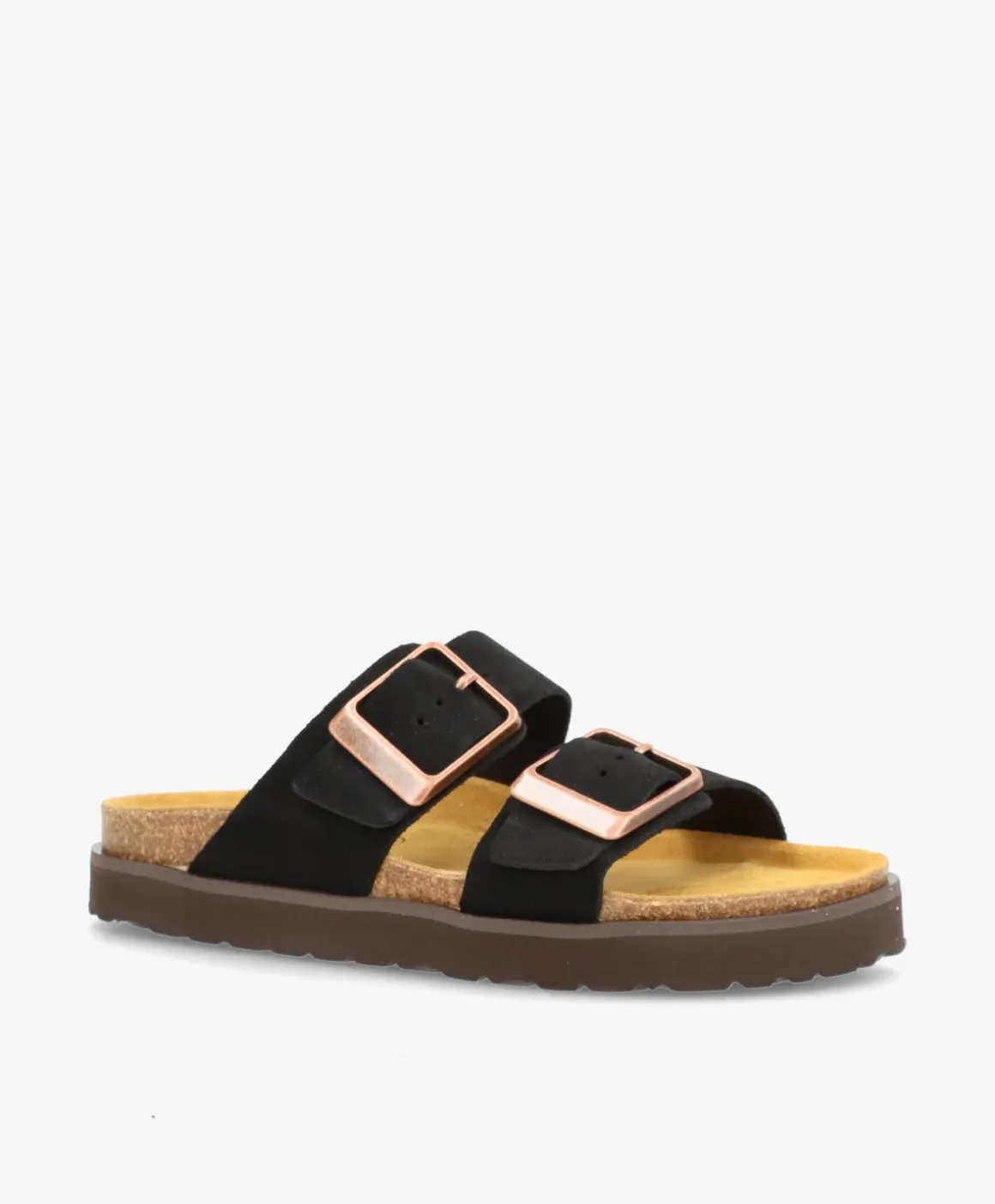 ALEXIA S - Sort ruskind - Sandal Dame