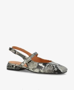 ASCEND A - Offwhite snake læder - Slingback Dame