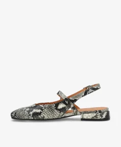 ASCEND A - Offwhite snake læder - Slingback Dame