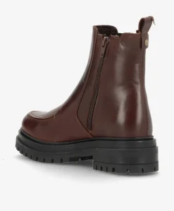 ASPEN - Mørkebrun læder - Chelsea støvle Dame