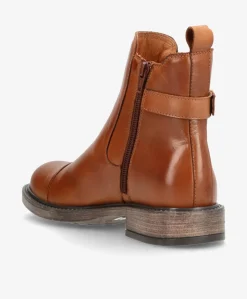 BEATRICE - Mellembrun læder - Ankelstøvler Dame