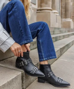 BELLE 6392 - Dame Støvle - Sort