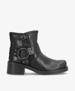 Biker boots - Sort Skind