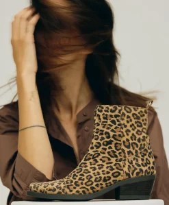 CALAMITY S - Dame Støvler med hæl - Leopard ruskind