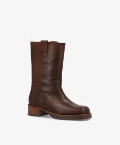 CAMERON - Dame Støvle med hæl - Brun læder