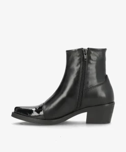 CARMINA P - Sort lak læder - Western støvler Dame