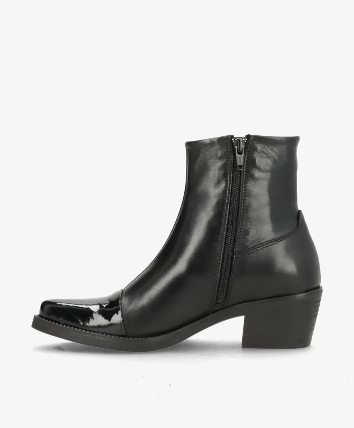 CARMINA P - Sort lak læder - Western støvler Dame