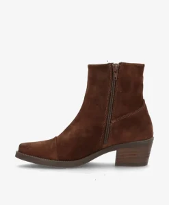 CARMINA S - Mørkebrun ruskind - Western støvler Dame