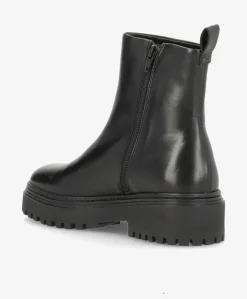 CASABLANCA ZIP - Dame Ankelstøvle - Sort læder