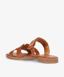 CLAIRE - Mellembrun læder - Sliders