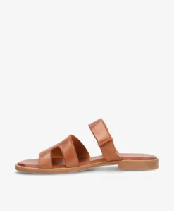 CLAIRE - Mellembrun læder - Sliders