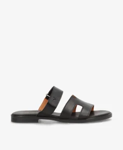 CLAIRE - Sort læder - Sliders