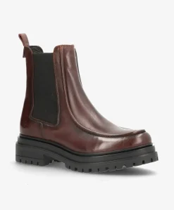 DAGONA - Mørkebrun læder - Chelsea støvle Dame