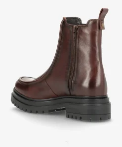 DAGONA - Mørkebrun læder - Chelsea støvle Dame