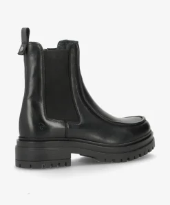 DAGONA - Sort læder - Chelsea støvle Dame