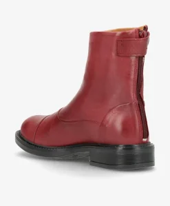 DAHLIA - Bordeaux læder - Ankelstøvler Dame