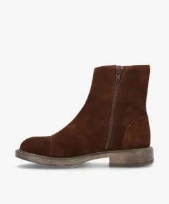 DAYTON S - Mørkebrun ruskind - Ankelstøvler Dame