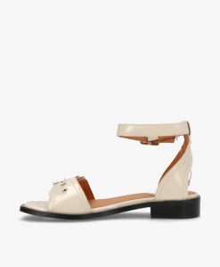 DESIRE P - Beige lak læder - Sandaler med lav hæl Dame