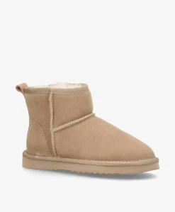 DUMBLE - Dame Bamsestøvle - Beige ruskind