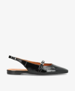 EFFECT P - Sort lak læder - Slingback