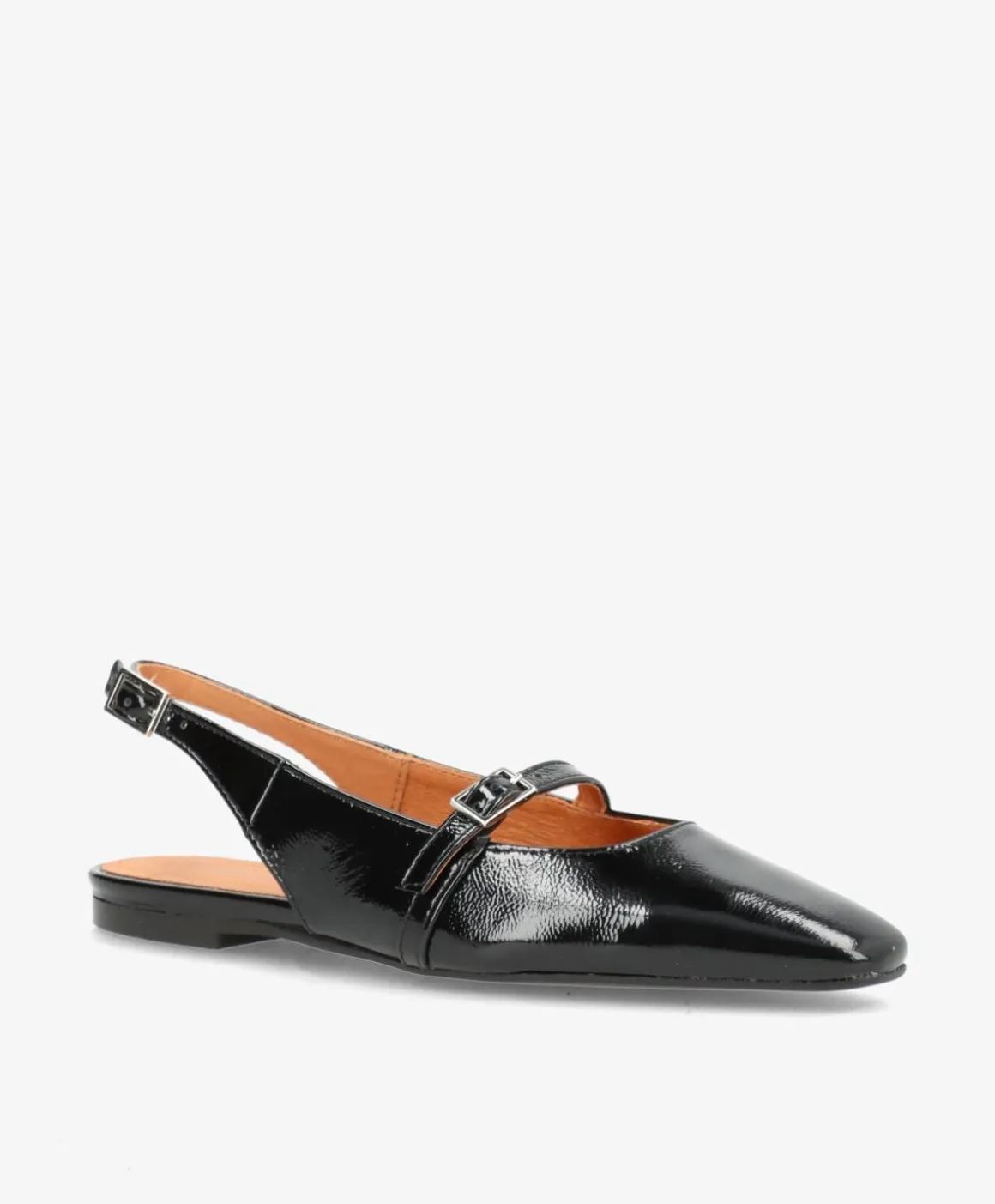 EFFECT P - Sort lak læder - Slingback