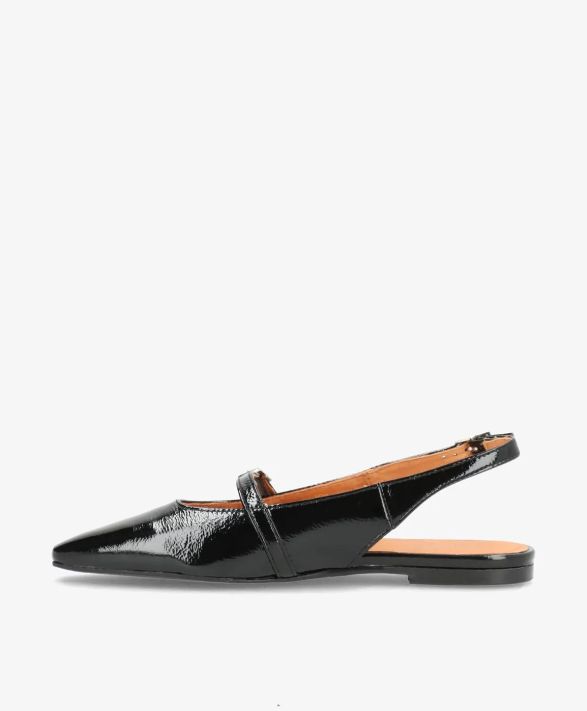 EFFECT P - Sort lak læder - Slingback