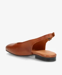 ELANOR - Mellembrun læder - Slingback