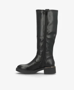 ELLE - 6351 - støvle lang - Sort