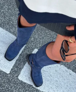 ENCORE S - Biker støvle Lang - Blå