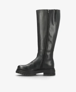 EVEREST - Sort læder - Lange støvler Dame