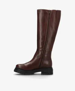 EVEREST O - Mørkebrun læder - Lange støvler Dame