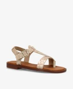 EVITA - Sandal - Beige croco