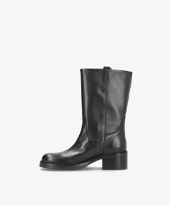 EXPOSED - Sort læder - Høj støvle Dame
