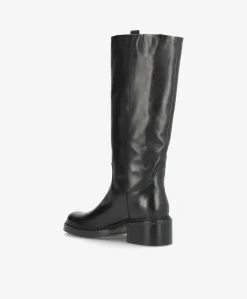 EXPOSED LONG - Sort læder - Lang støvle Dame