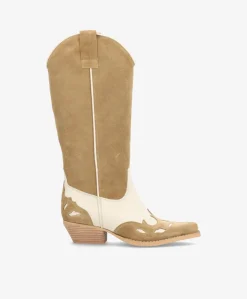 FANNY S - Cowboy støvle - Beige Multi