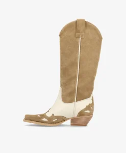 FANNY S - Cowboy støvle - Beige Multi