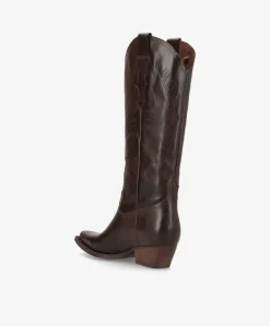 FRANKIE - Cowboy støvle lang - Mørk Brun