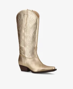 FRANKIE - Cowboy støvle lang - Guld