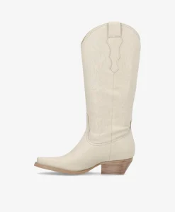 FRANKIE - Cowboy støvle lang - Offwhite