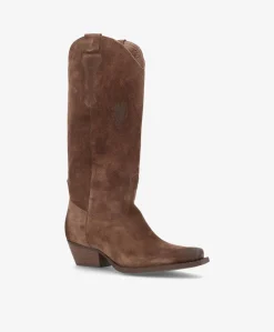 FRANKIE S - Cowboystøvle lang - Mørk Brun