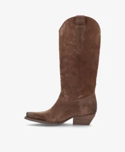 FRANKIE S - Cowboystøvle lang - Mørk Brun