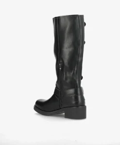 Helena - Biker støvle lang- Sort