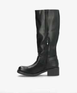 Helena - Biker støvle lang- Sort