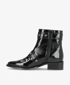 JUSTIFIED P - Ankel støvle - Sort lak