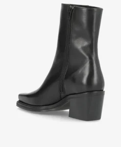 KENZIE - Støvle med hæl - Sort læder