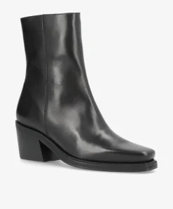 KENZIE - Støvle med hæl - Sort læder