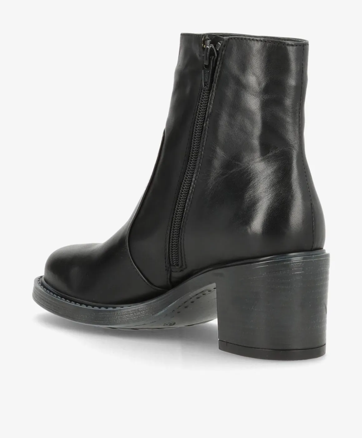 KIRAN Sort - Høj støvle med hæl - læder