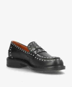 LASHES - Sort læder - Loafers Dame